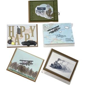 Handmade Greeting Cards. Paper art. Pack of 5.